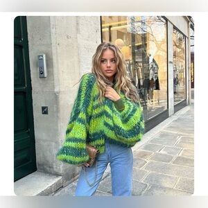 E WITH  LOVE  ZOE Cropped hand dyed cardigan